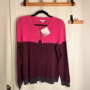 ✨ NWT Croft & Barrow Colorblock Cardigan ✨